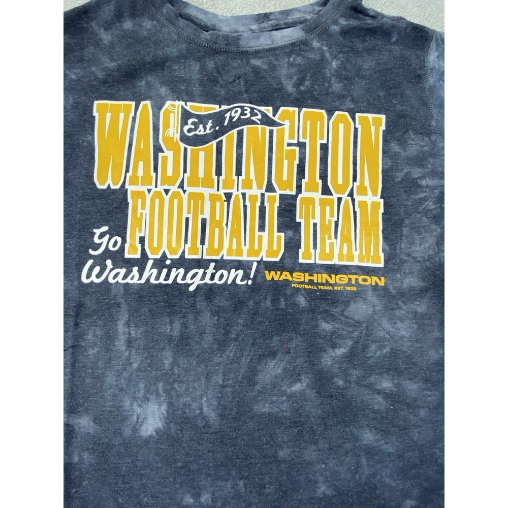 NEW Washington Football Team Shirt Womens‎ Large NFL Team Apparel Blue Tie Die